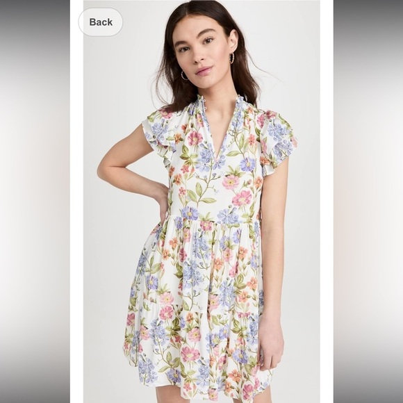 New Yumi Kim Peyton Ruffle Mini Dress Floral Cottagecore Women's Size Small - Picture 6 of 14